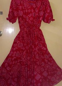 Femvy Anarkali Fit &amp; Flare Tiered Midi Dress