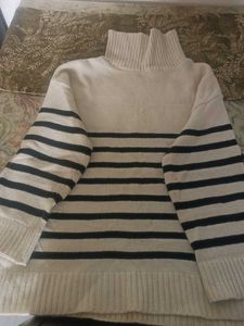 Striped Turtleneck Sweater