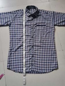 Classic Blue Checkered Short Sleeve Shirt