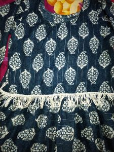 Navy Blue Short Frock Plazzo Set