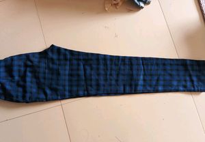 Navy Blue  Paint With  Black Square Cheks