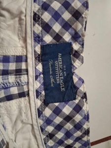 Blue and White Gingham Shorts