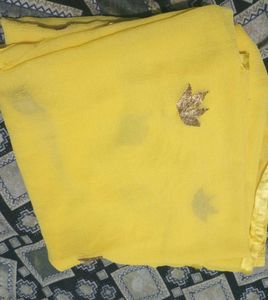 Vibrant Yellow Embroidered dupatta
