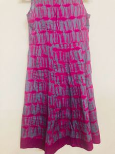 Wine Coloured High Collar Kurta From Libas