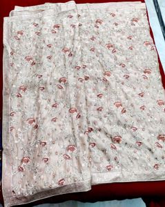Elegant Embroidered Saree With Blouse Piece