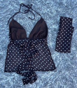 Polka Dot Halter Neck Top