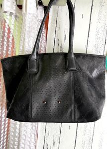 Caprese Black Leather shoulder Bag