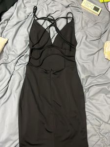 Chic Black Halter Neck Mini Dress