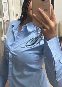 Formal Blue Fitted Shirt