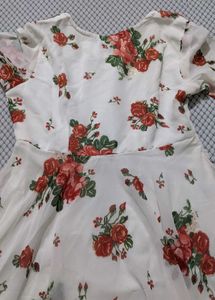 Floral Anarkali - XS - Side Zip Closure