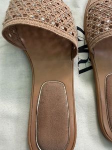 Zara Embellished Flats | Size 38