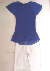 Combo Outfit Top And White Jeans