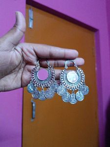 Boho Mirror Coin Dangle Earrings