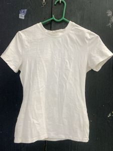 Classic White Crew Neck T-Shirt