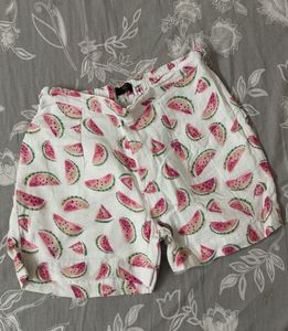 Cute Watermelon Print Shorts