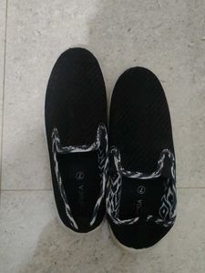 Black Slip-On Sneakers