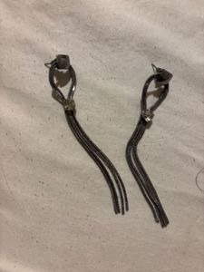 Chic Dangle Earrings with Rhinestones