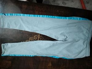 Light Blue Velour Track Pants