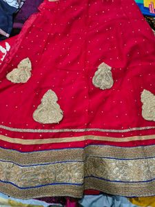 Red lehenga ♥️ with readymade blouse