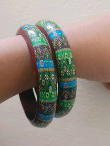 Colorful Ethnic Bangles set of 2