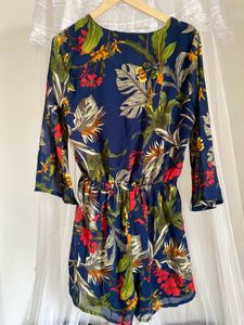 Vibrant Floral Print Romper