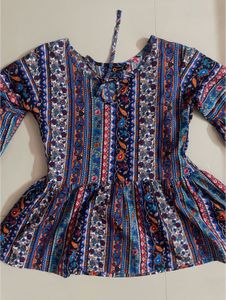 Multicolour peplum top