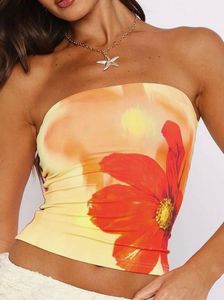 Floral Print Bandeau Top