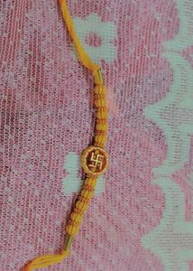 Beautiful Rakhi with Swastik Symbol