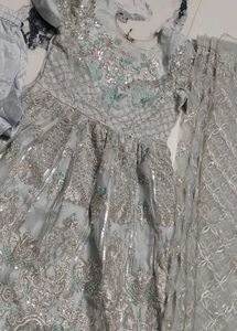 heavy embroidered gown