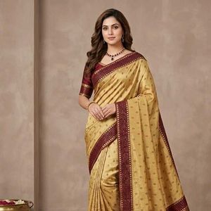 ✨ Beautiful Golden Saree