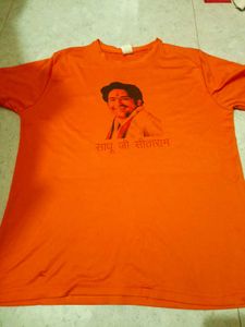 Orange Graphic Guru Ji T-Shirt