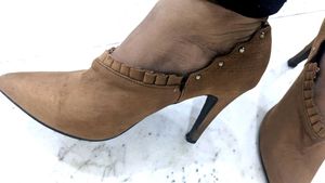 Brown Ankle Strap Heels