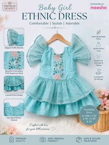 Baby Girl Ethnic Dress - Blue