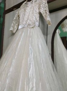 Elegant White Dress with Lace Detail