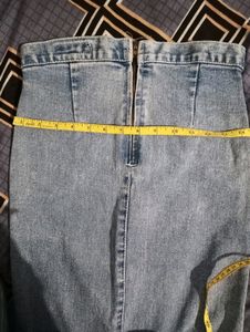 Denim Pencil Skirt