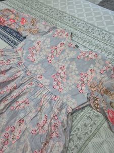 Floral Print Anarkali Kurta