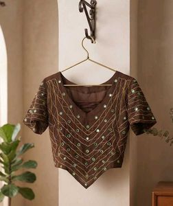 Embroidered Mirror Work Blouse