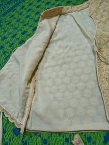 Embroidered Beige Ethnic Jacket