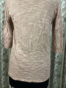 Light Pink Marled 3/4 Sleeve Top