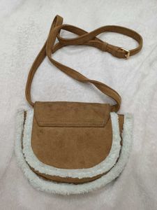 Brown Suede &amp; Crossbody Bag