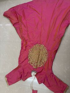 Radiant Pink &amp; Gold Embroidered Festive Anarkali G