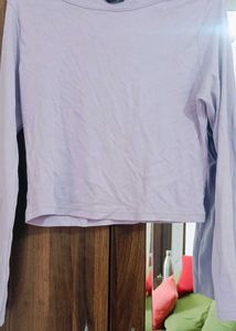 Comfortable Lavender Long Sleeve Top