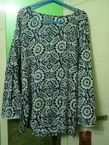 bell sleeve ethnic Printed short Kurta cotton