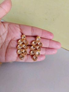 Gold-tone Leaf Design Jewelry Set