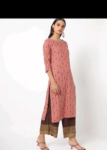 Printed Straight Kurta With Palazzos