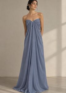 Draped Strapless Gown with corset inner structure