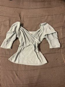 Chic Wrap Top with Puff Sleeves