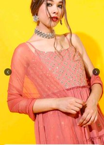 Navratri Elegant Embroidered Anarkali Kurta Set