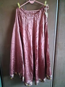 Elegant Brown Embroidered Lehenga Choli Set