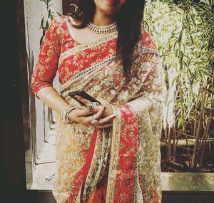 Boutique Piece Heavy Designer Saree with Pure Fabr